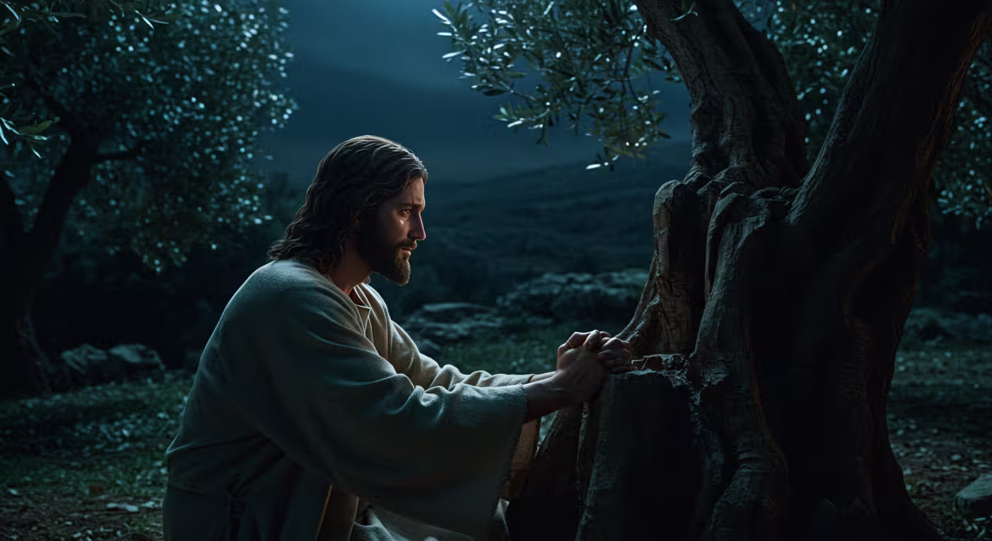 Jesus orando no jardim do Getsêmani