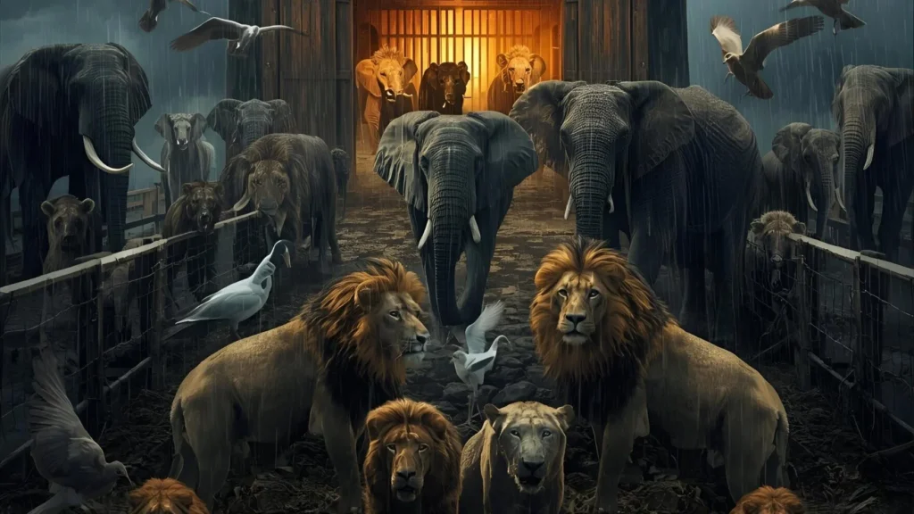 Os animais na arca de Noé