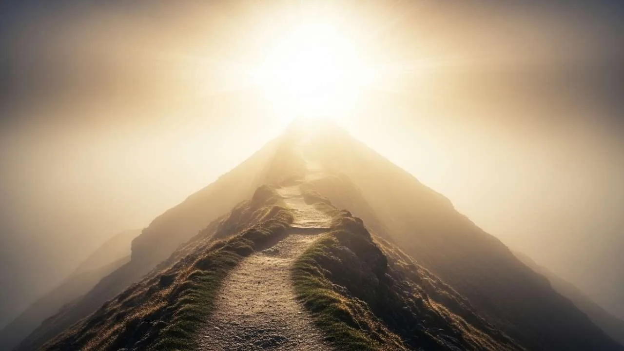 caminho estreito de santidade conduzindo à presença gloriosa de Deus