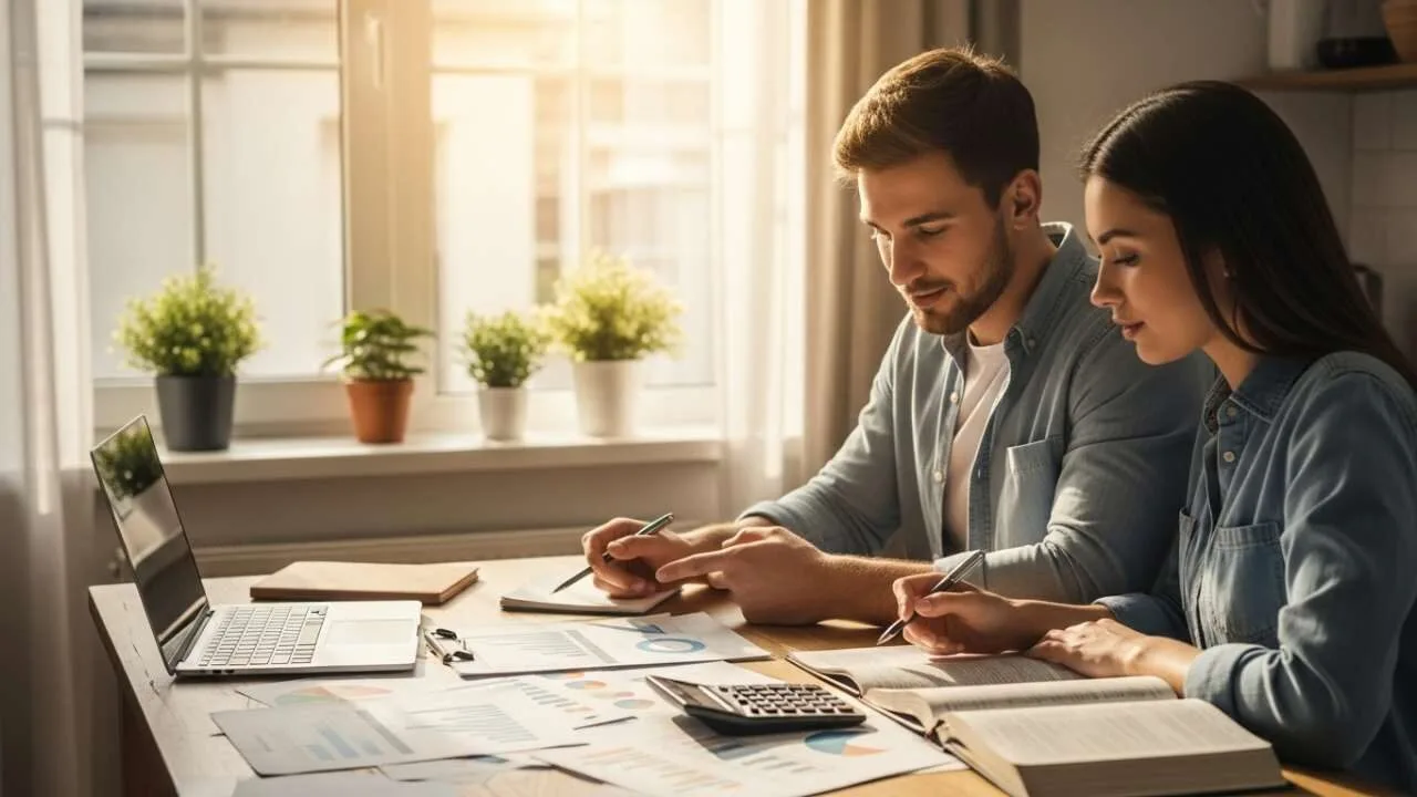 casal cristão planejando vida financeira segundo princípios bíblicos juntos