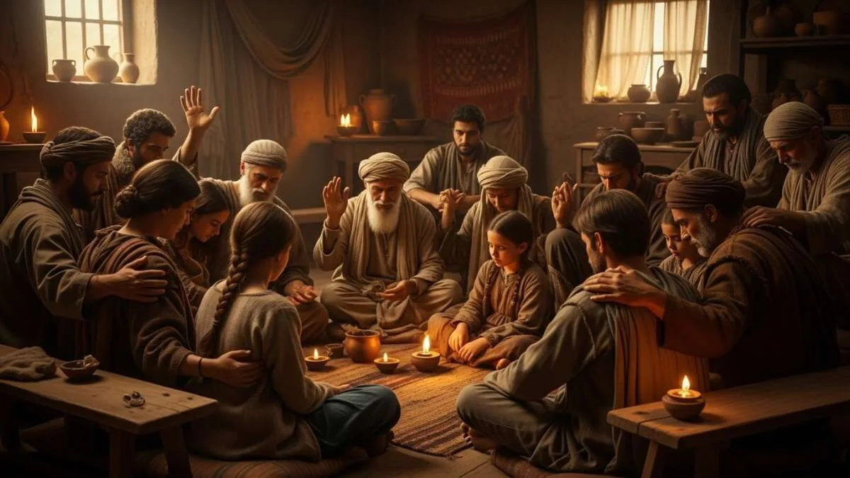 comunidade cristã unida em amor e oração