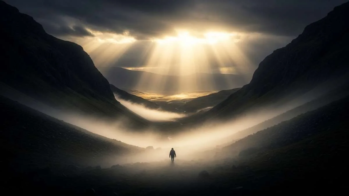 proteção de Deus através de vales difíceis da vida